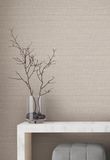 York Wallcoverings Down To Earth Taupe Striated Wallpaper