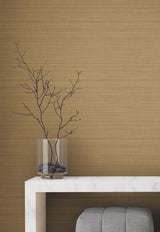 York Wallcoverings Down To Earth Brass Striated Wallpaper
