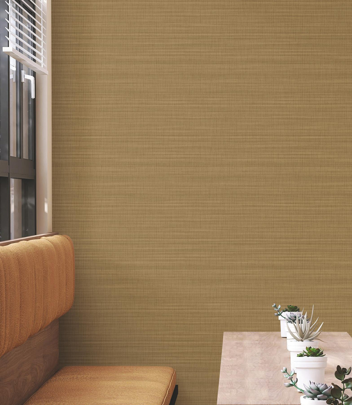 York Wallcoverings Down To Earth Brass Striated Wallpaper