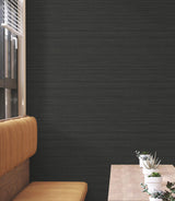 York Wallcoverings Down To Earth Charcoal Striated Wallpaper