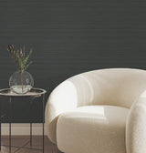 York Wallcoverings Down To Earth Charcoal Striated Wallpaper