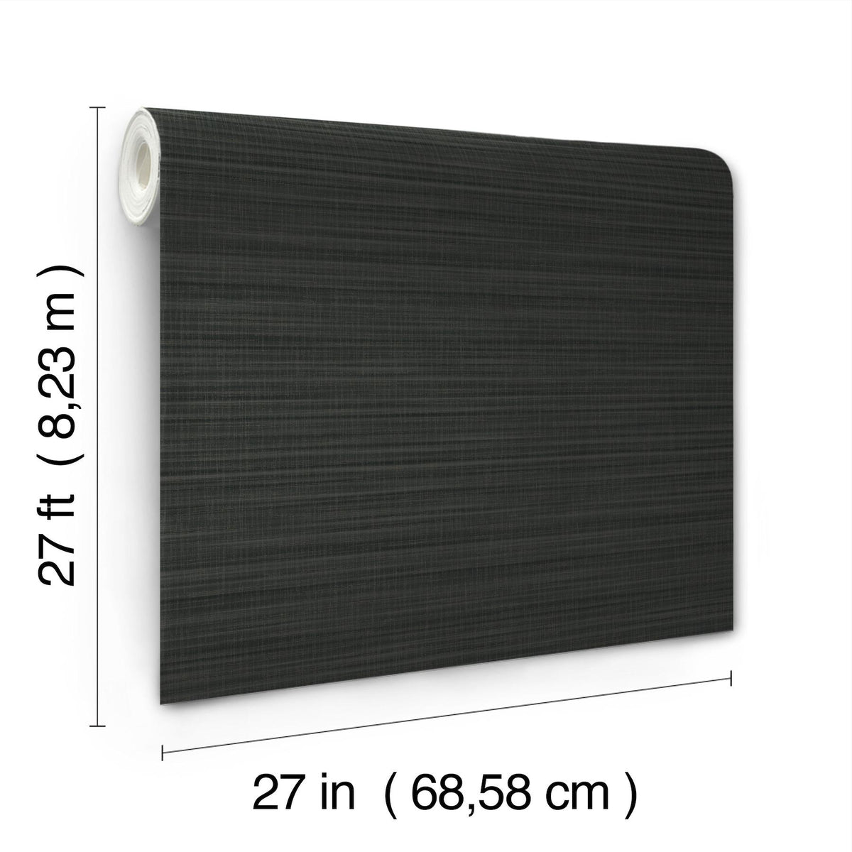 York Wallcoverings Down To Earth Charcoal Striated Wallpaper