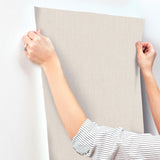 York Wallcoverings Silk Spun Ivory Tactile Stripe Wallpaper