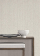 York Wallcoverings Silk Spun Ivory Tactile Stripe Wallpaper