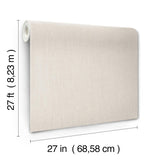 York Wallcoverings Silk Spun Ivory Tactile Stripe Wallpaper