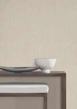 York Wallcoverings Silk Spun Khaki Tactile Stripe Wallpaper