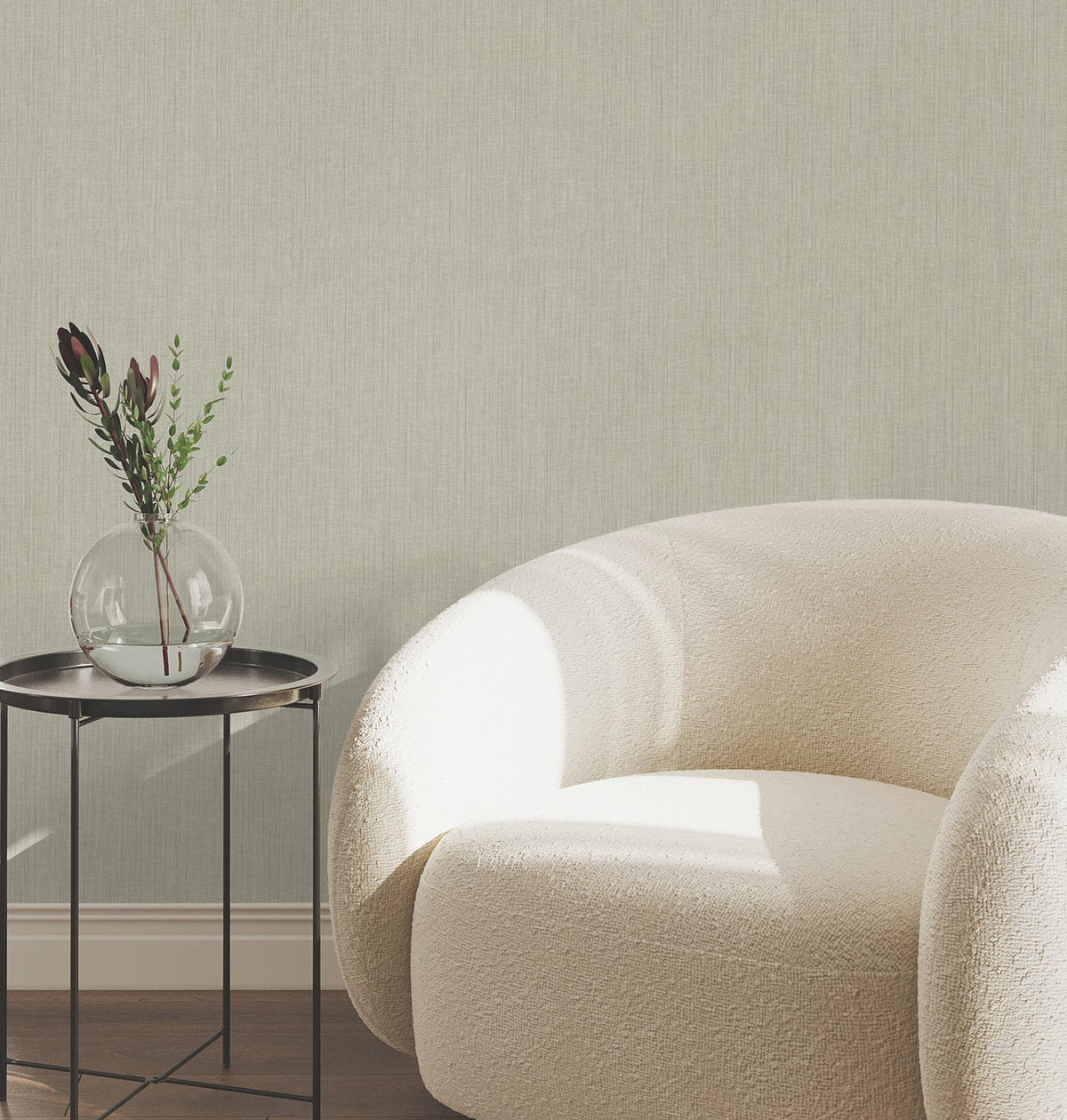York Wallcoverings Silk Spun Sage Tactile Stripe Wallpaper