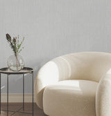 York Wallcoverings Silk Spun Light Grey Tactile Stripe Wallpaper