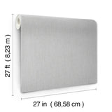 York Wallcoverings Silk Spun Light Grey Tactile Stripe Wallpaper