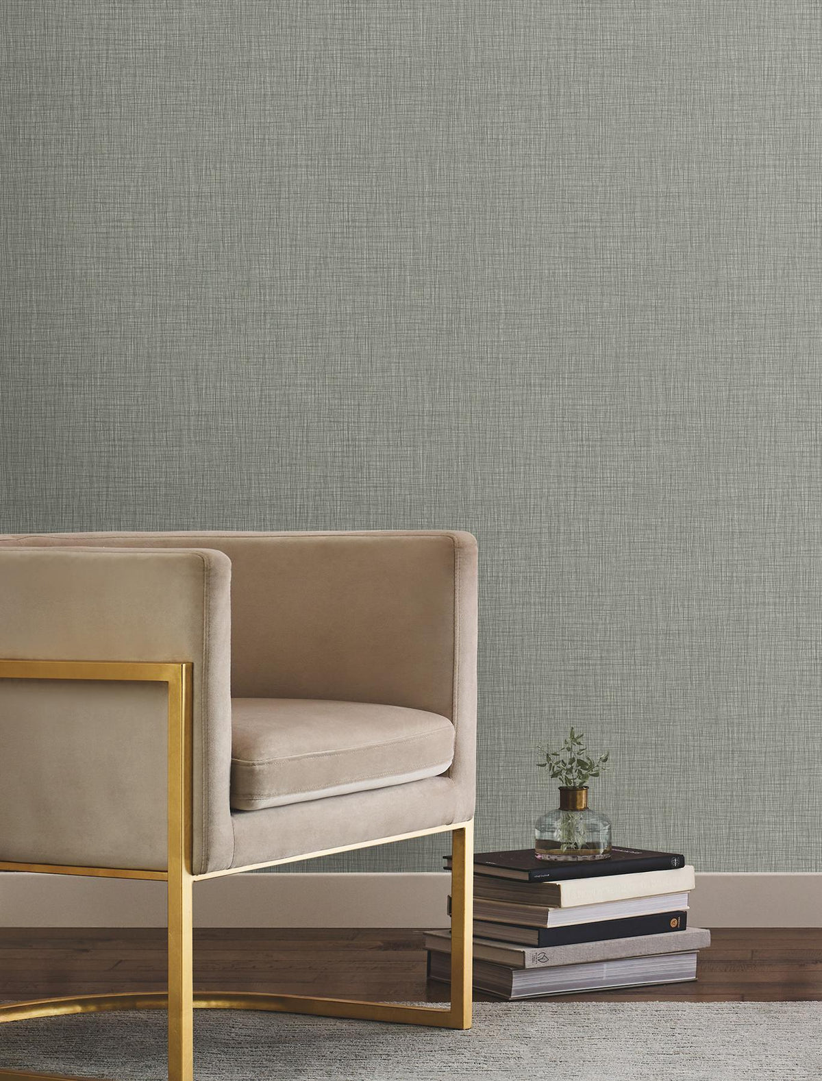 York Wallcoverings Crossover Green Crosshatch Wallpaper