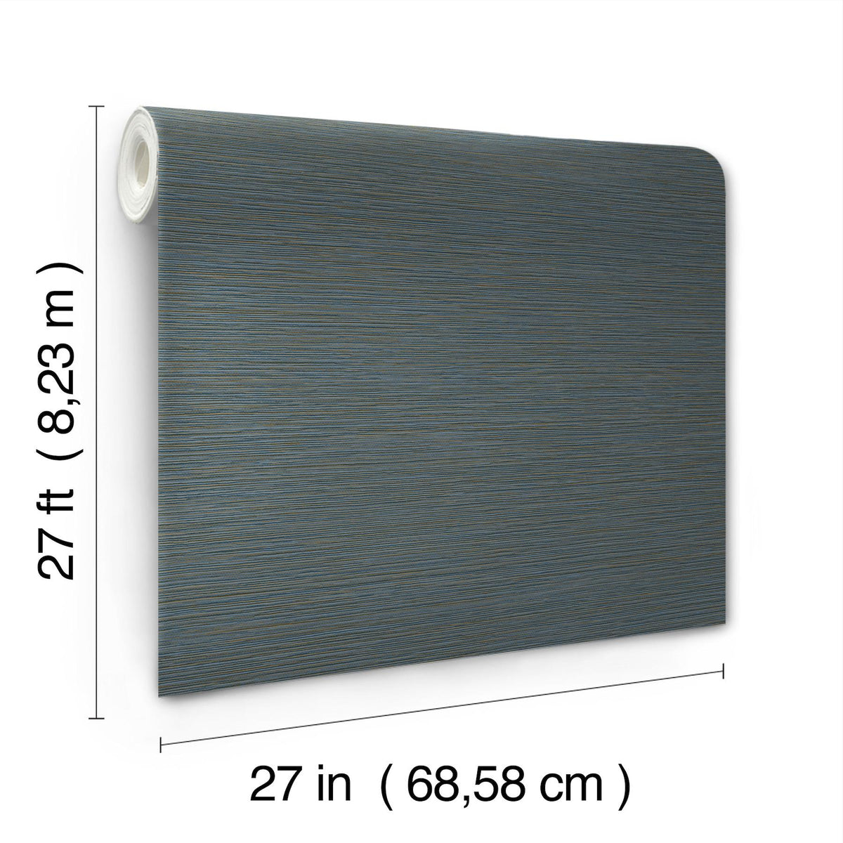 York Wallcoverings Oasis Dark Blue Faux Grasscloth Wallpaper