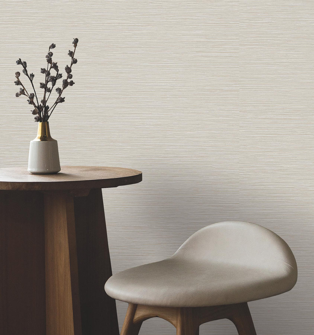 York Wallcoverings Oasis Brass Faux Grasscloth Wallpaper