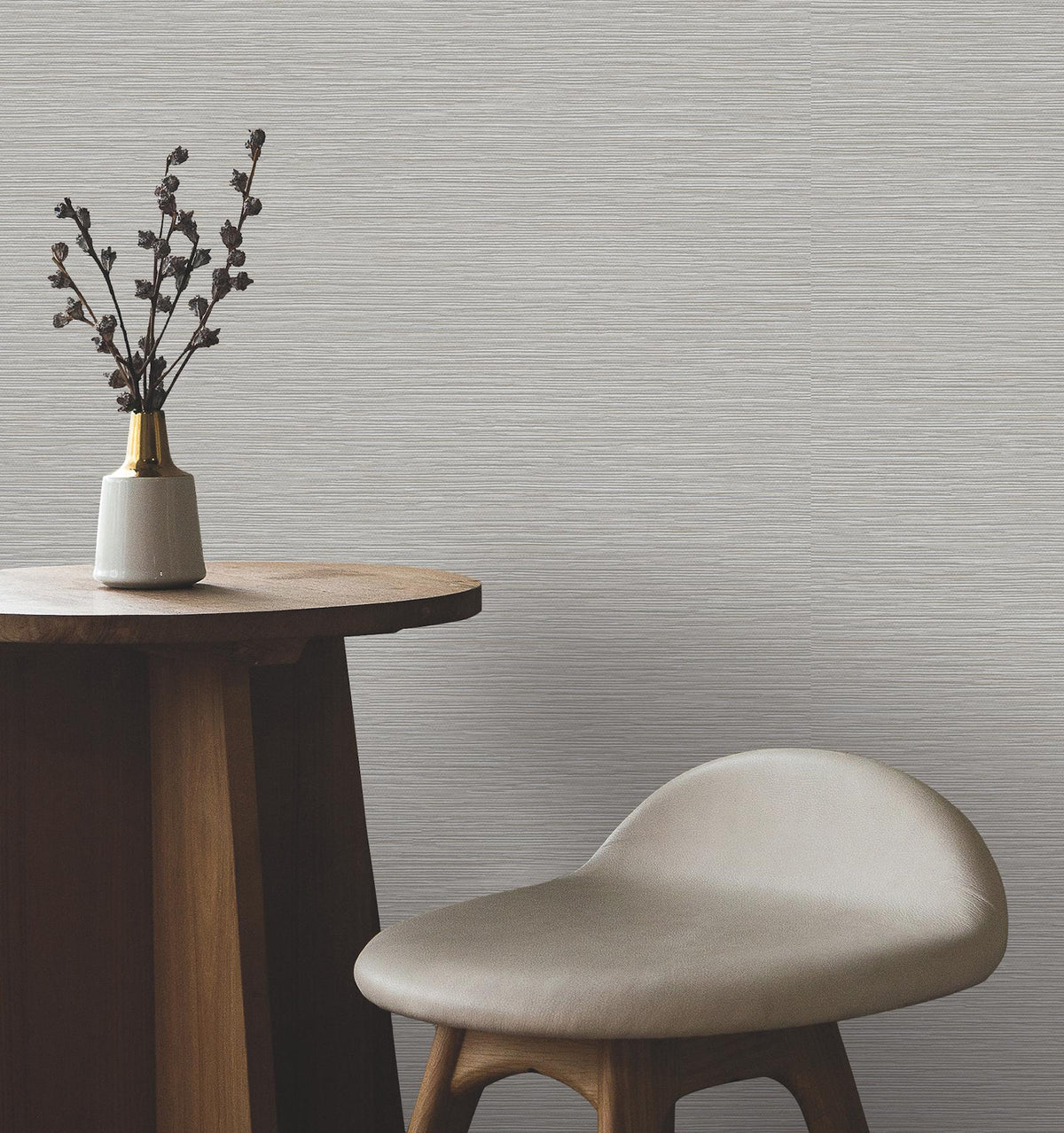York Wallcoverings Oasis Grey Faux Grasscloth Wallpaper