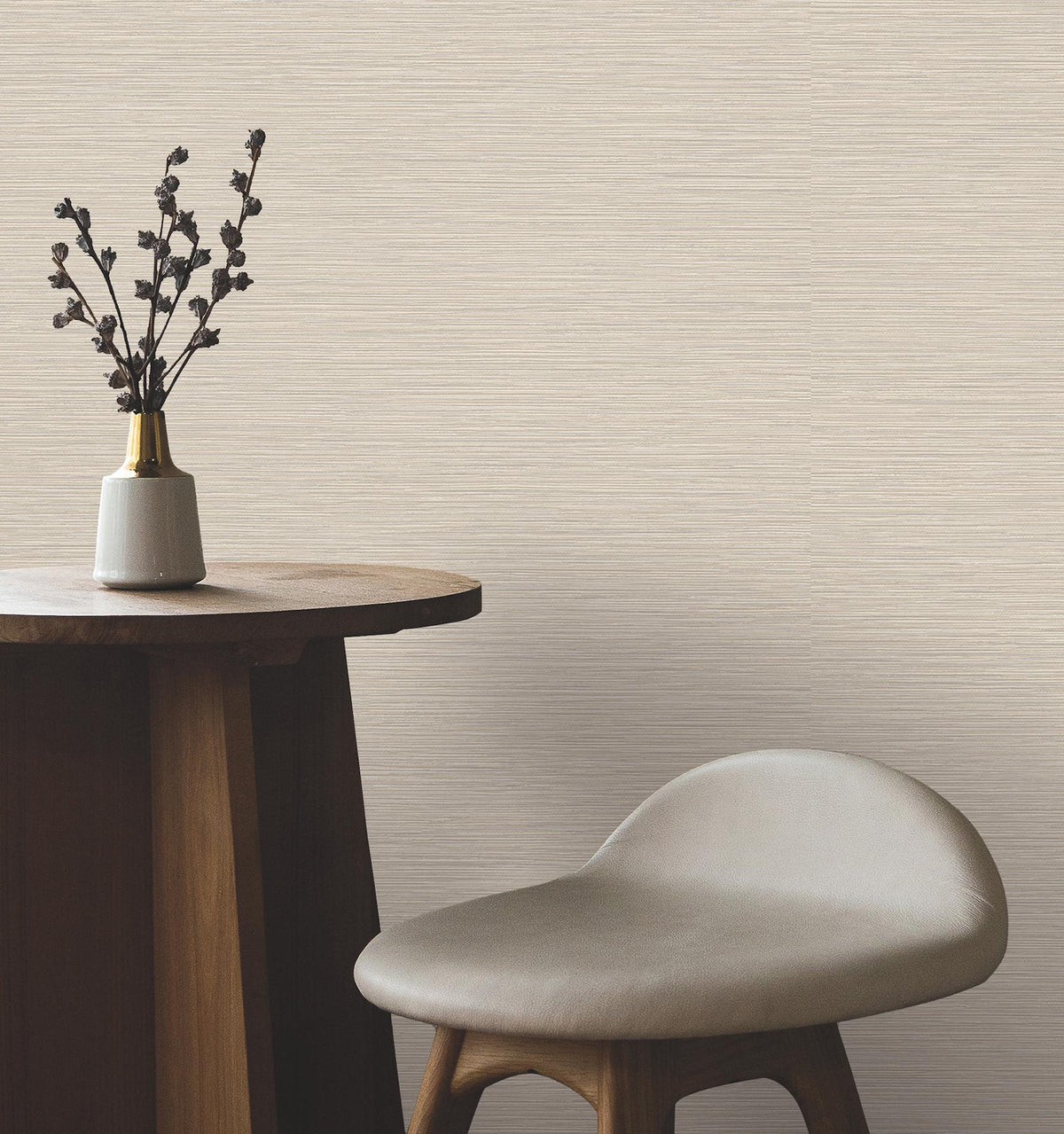 York Wallcoverings Oasis Neutral Faux Grasscloth Wallpaper