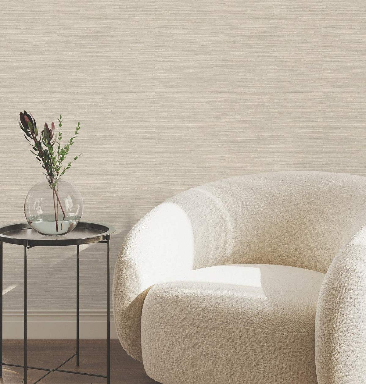 York Wallcoverings Oasis Neutral Faux Grasscloth Wallpaper