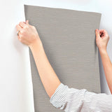 York Wallcoverings Oasis Brown Faux Grasscloth Wallpaper