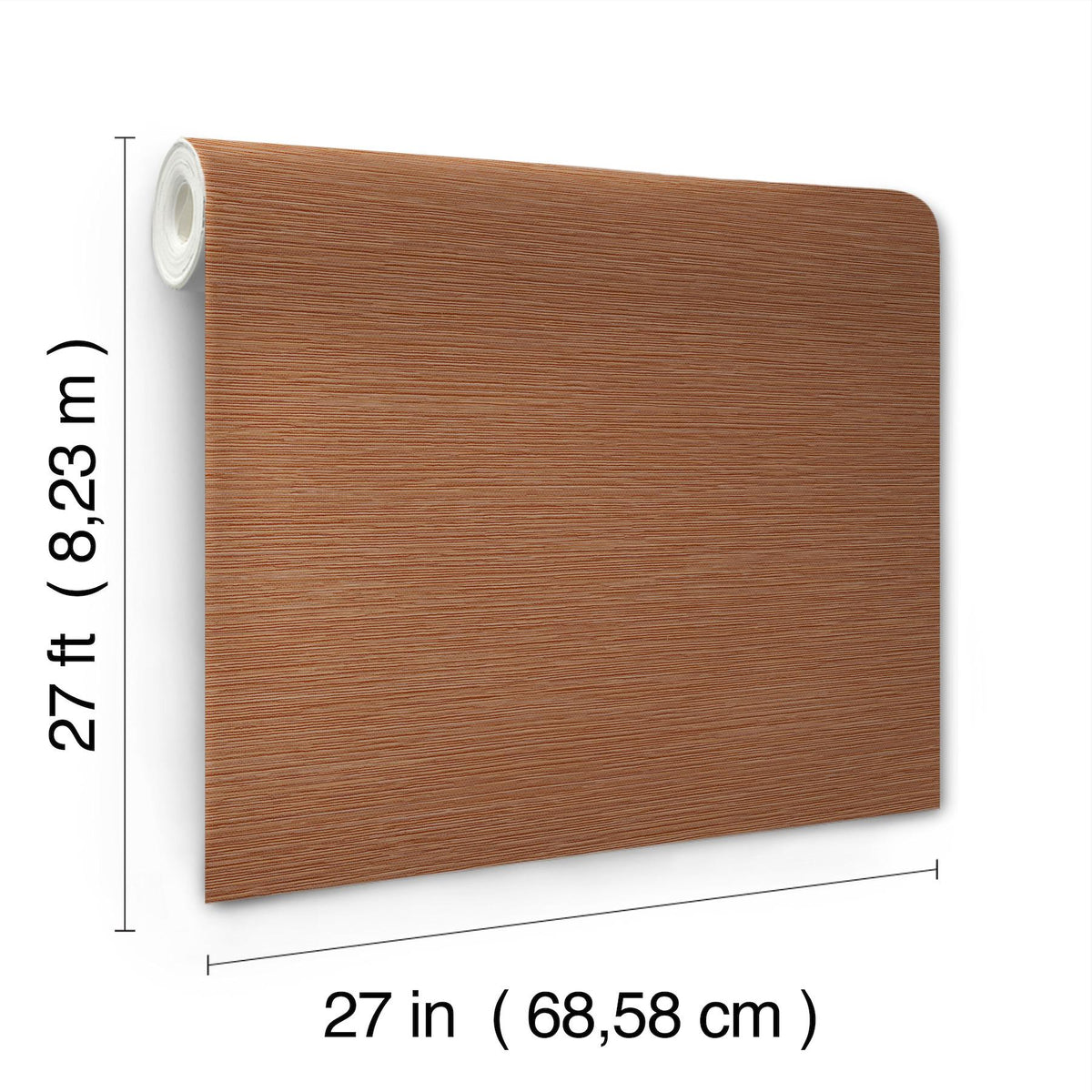 York Wallcoverings Oasis Rust Faux Grasscloth Wallpaper