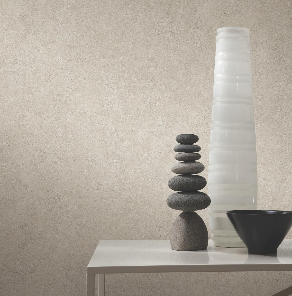 York Wallcoverings Artisan Stone Light Grey Texture Wallpaper