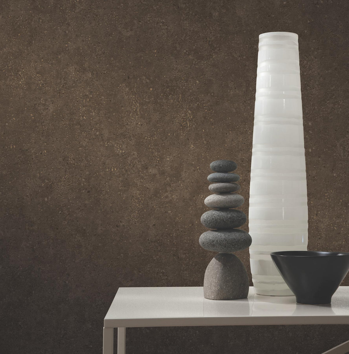 York Wallcoverings Artisan Stone Coffee Texture Wallpaper