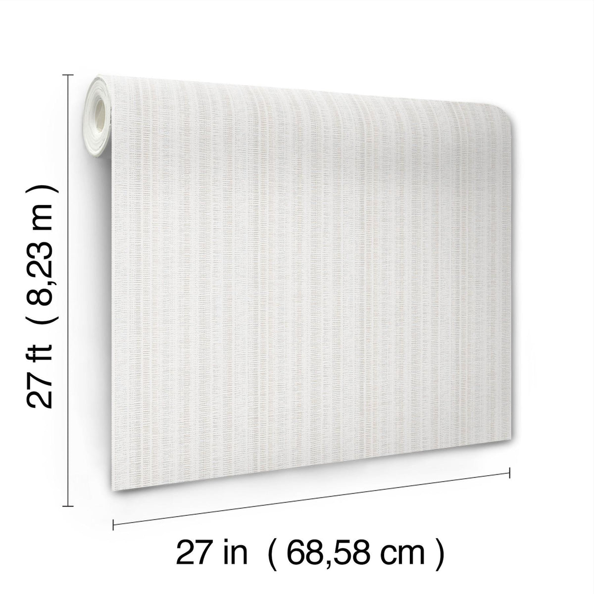 York Wallcoverings Line In The Sand White Woven Stripe Wallpaper