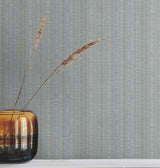 York Wallcoverings Line In The Sand Light Blue Woven Stripe Wallpaper