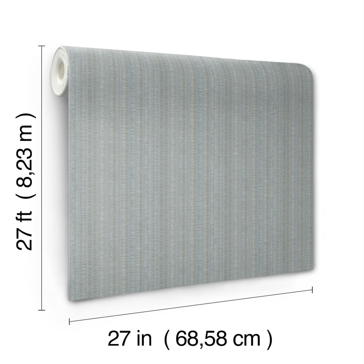 York Wallcoverings Line In The Sand Light Blue Woven Stripe Wallpaper