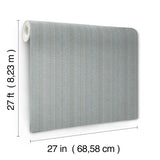 York Wallcoverings Line In The Sand Light Blue Woven Stripe Wallpaper