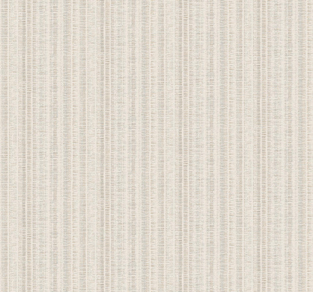 York Wallcoverings Line In The Sand Off-White Woven Stripe Wallpaper