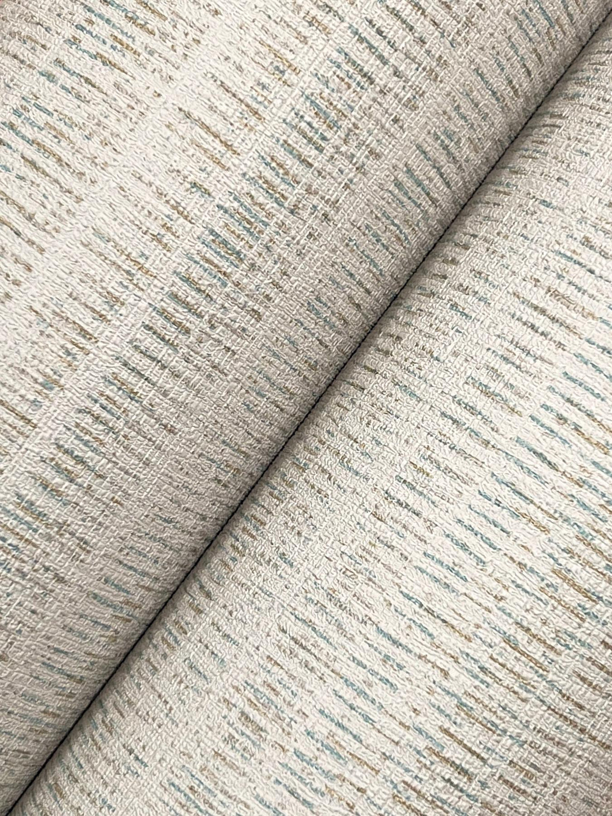 York Wallcoverings Line In The Sand Off-White Woven Stripe Wallpaper