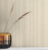 York Wallcoverings Line In The Sand Ash Woven Stripe Wallpaper