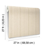 York Wallcoverings Line In The Sand Ash Woven Stripe Wallpaper