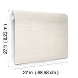 York Wallcoverings Silk Essence Cream Faux Fabric Wallpaper