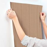 York Wallcoverings Line In The Sand Salmon Woven Stripe Wallpaper
