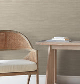 York Wallcoverings Silk Essence Khaki Faux Fabric Wallpaper