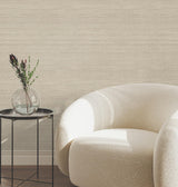 York Wallcoverings Silk Essence Khaki Faux Fabric Wallpaper