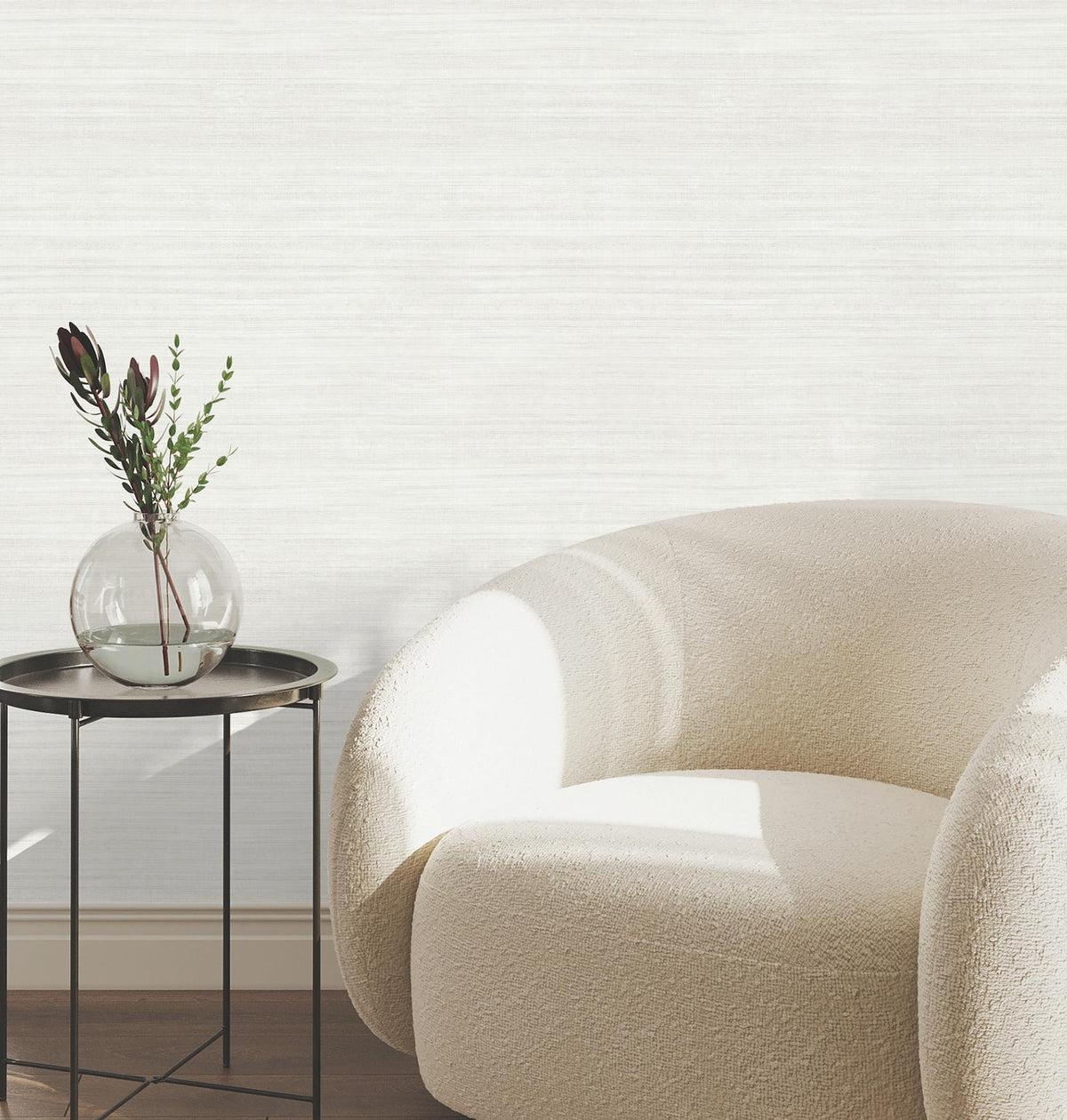 York Wallcoverings Silk Essence Dove Faux Fabric Wallpaper