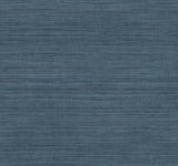 York Wallcoverings Silk Essence Indigo Faux Fabric Wallpaper