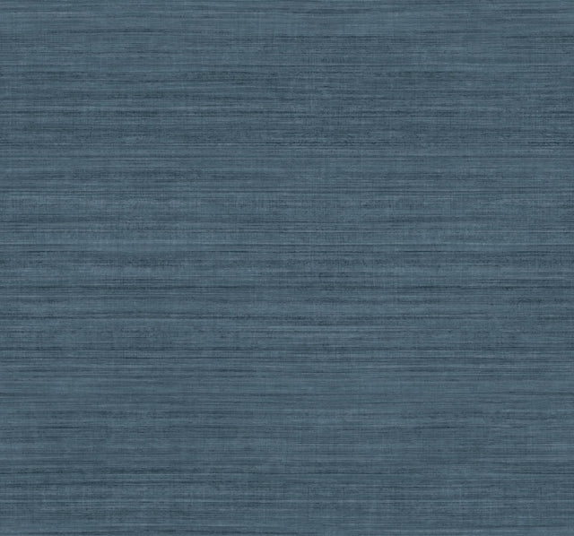 York Wallcoverings Silk Essence Indigo Faux Fabric Wallpaper