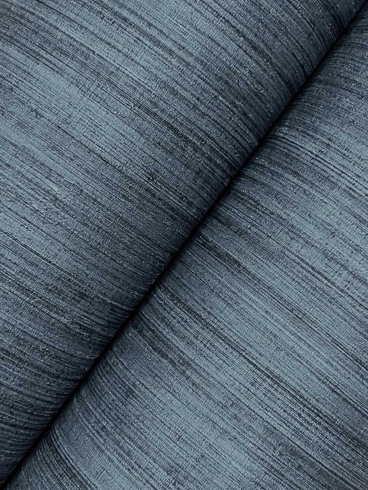 York Wallcoverings Silk Essence Indigo Faux Fabric Wallpaper
