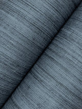 York Wallcoverings Silk Essence Indigo Faux Fabric Wallpaper