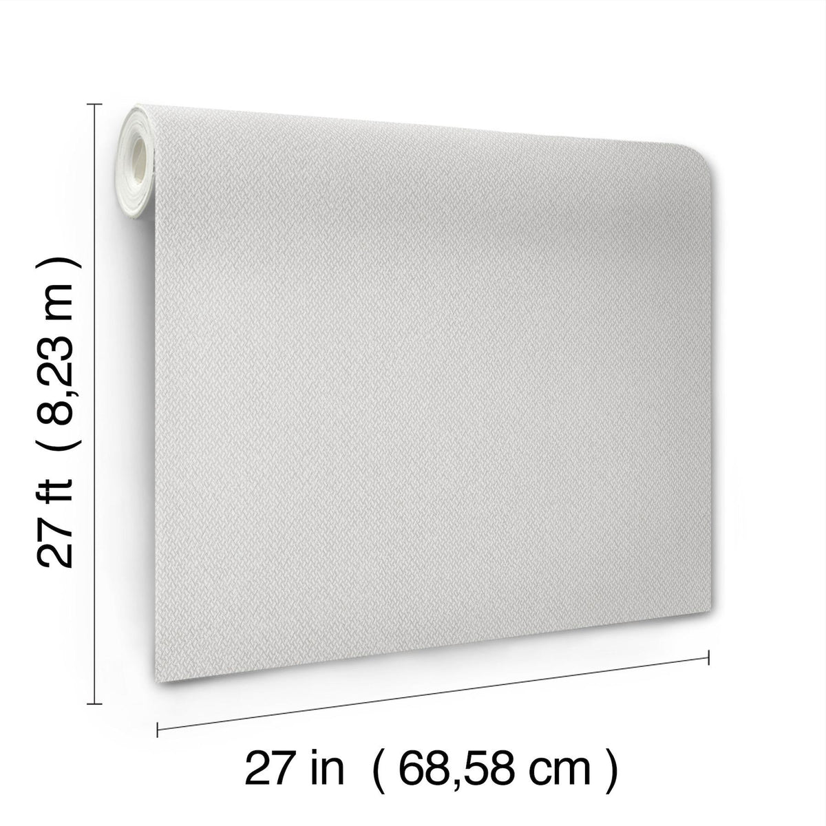 York Wallcoverings Tisket A Tasket Light Grey Basketweave Wallpaper