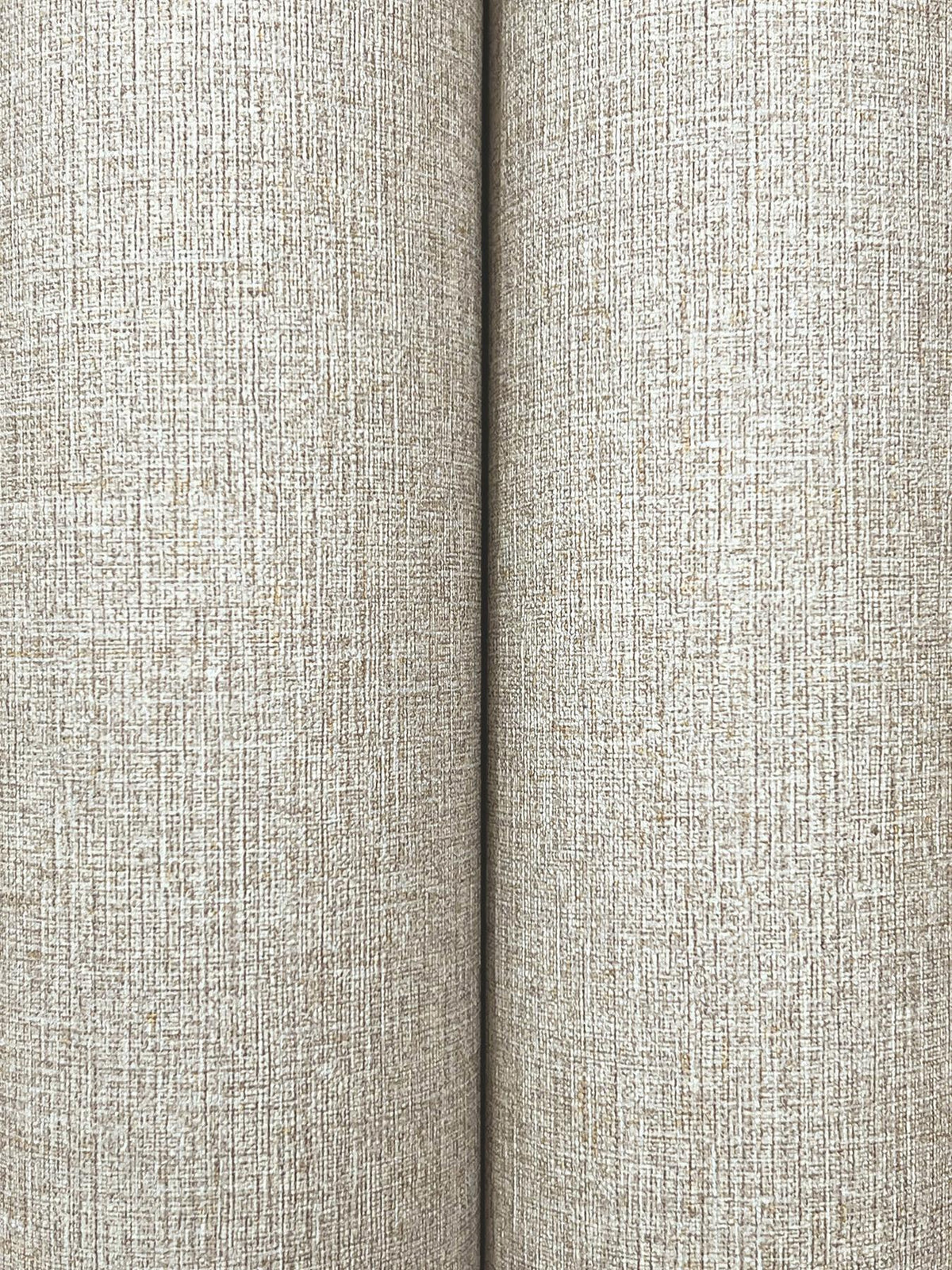 York Wallcoverings Heathered Linen Beige Faux Fabric Wallpaper