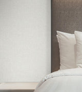 York Wallcoverings Heathered Linen Off-White Faux Fabric Wallpaper