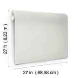 York Wallcoverings Heathered Linen Off-White Faux Fabric Wallpaper