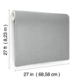 York Wallcoverings Heathered Linen Light Blue Faux Fabric Wallpaper