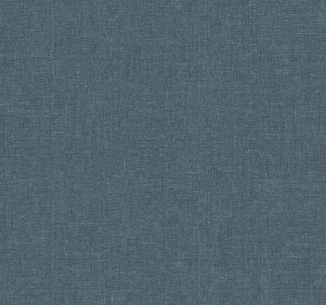 York Wallcoverings Heathered Linen Indigo Faux Fabric Wallpaper