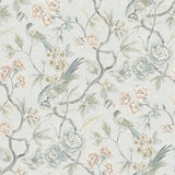 Waverly Aviary Garden Aqua Peel and Stick Wallpaper