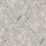 Waverly Aviary Garden Grey Peel and Stick Wallpaper