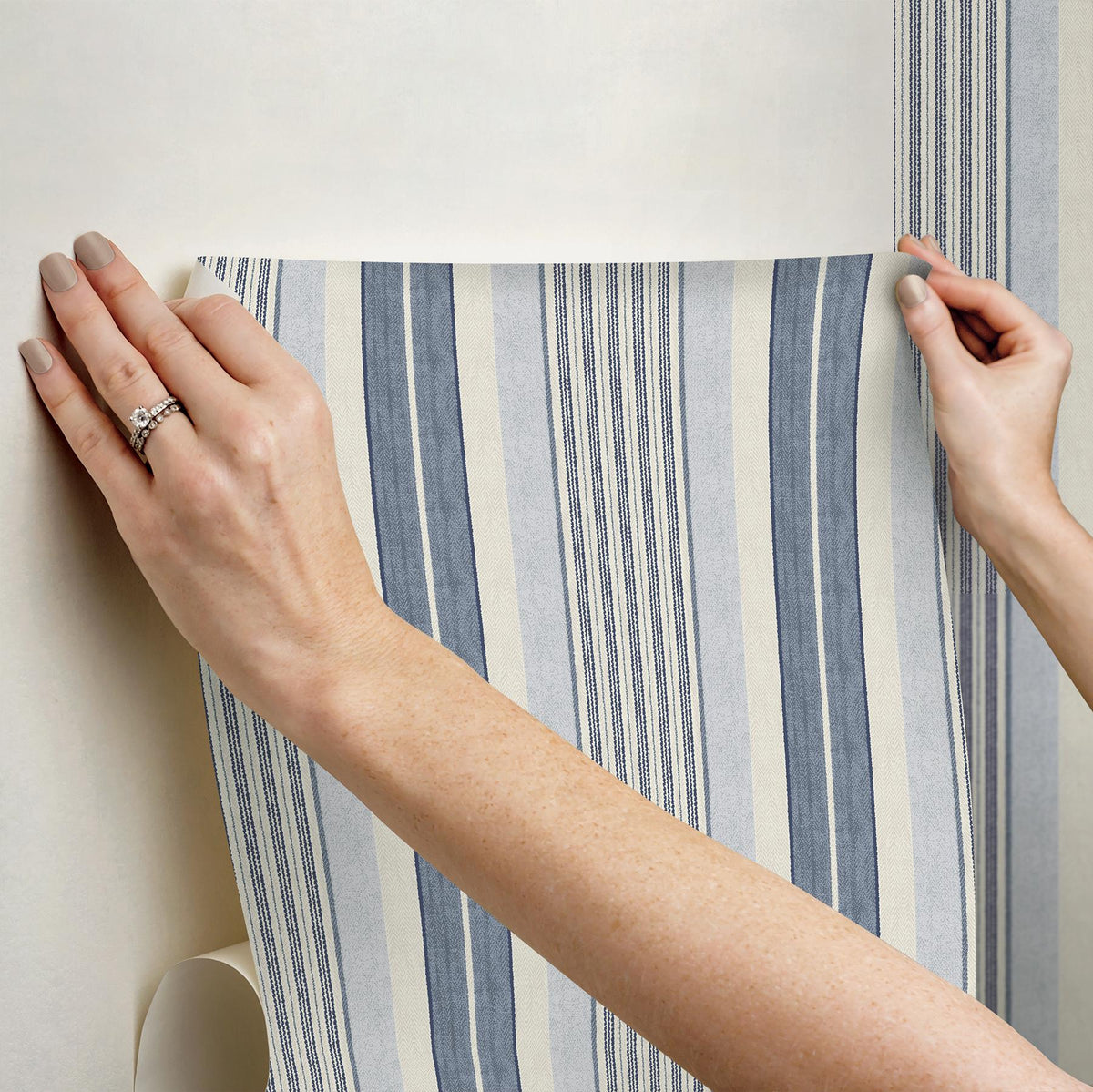 Waverly Escot Blue Peel and Stick Wallpaper