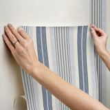 Waverly Escot Blue Peel and Stick Wallpaper